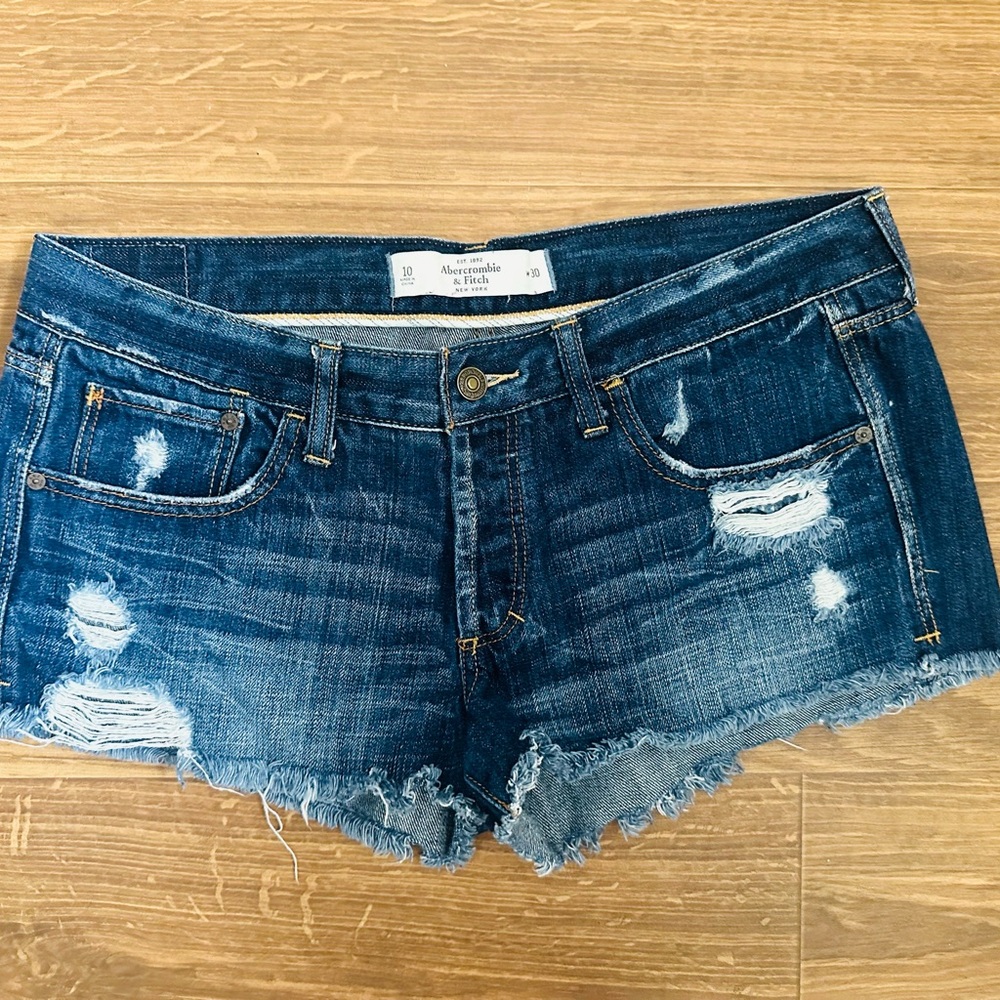 Abercrombie & Fitch Women's Blue Jean Shorts Size 10 30” waist